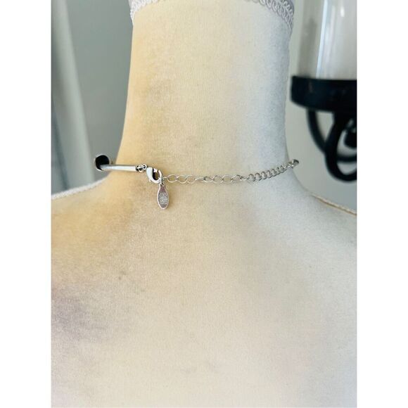 8 OTHER REASONS Twisted Collar Necklace, Silver, Rustic Style, NWT - Picture 7 of 16